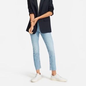 Everlane High Rise Kick Crop Jean Lightwash Blue size 26